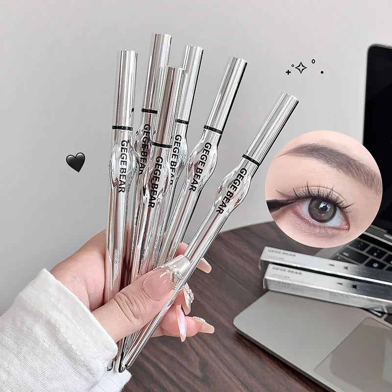 Gege Bear Two-Prong Eyebrow Pen – Waterproof Natural Strokes Eyebrow Pen Qme