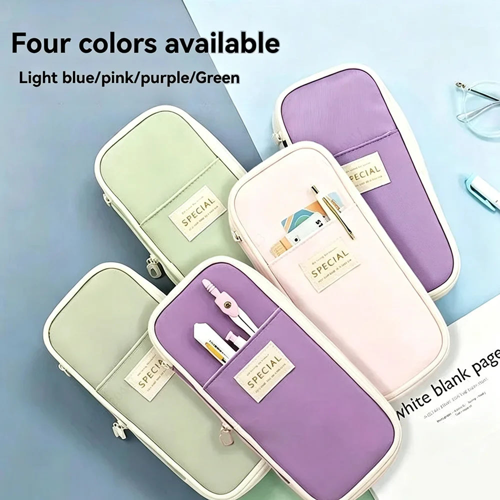 Kawaii Pencil Case Double Layer Large Capacity Bag | 9 Colors Pencil Case Qme