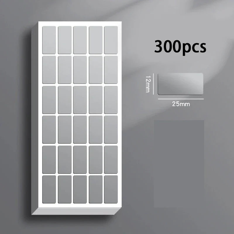 160-Piece Silver Removable Waterproof Label Stickers | Organizing Label Stickers Qme 300 Pcs