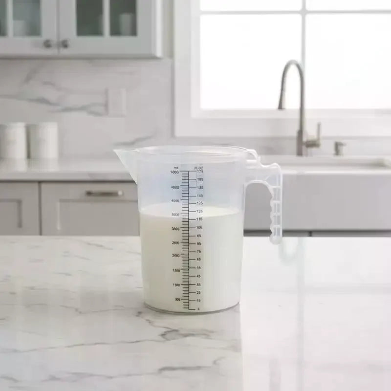 Graduated Plastic Beaker – Chemical-Resistant Measuring Cylinder Measuring Beaker Qme