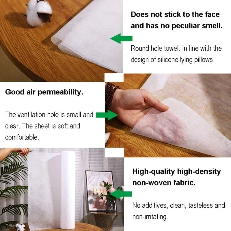 Disposable Non-Woven Salon Bed Sheet Roll – 50 Pcs Table Cover Disposable Salon Sheets Qme