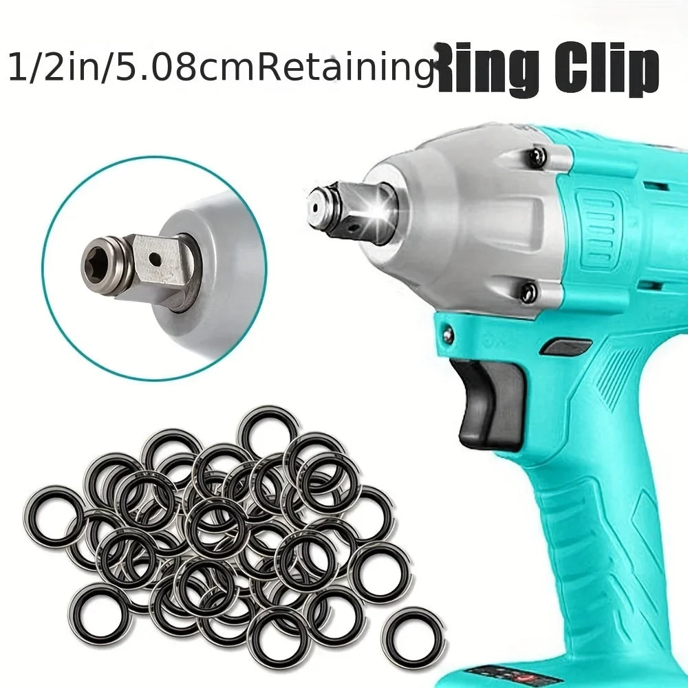 1/2" Drive Impact Wrench Socket Retaining Ring & O-Ring Clips Socket Retaining Ring Qme