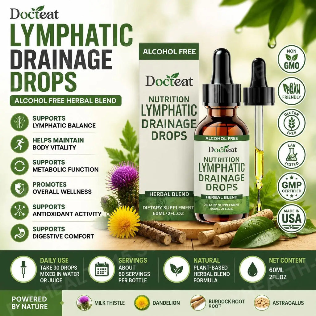 Docteat Herbal Drops – Milk Thistle, Dandelion & Green Tea 60ml Herbal Supplement Drops Qst