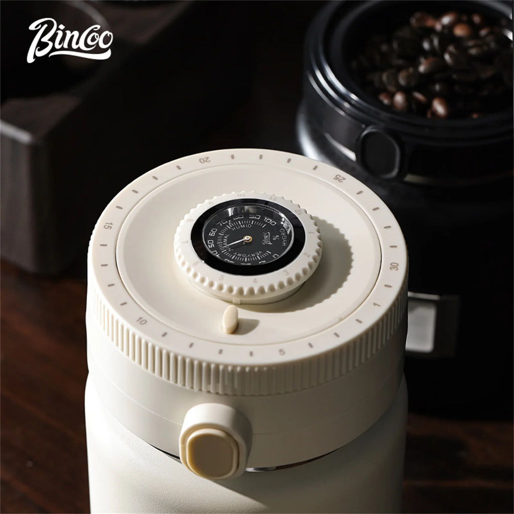 Bincoo 1000ML Vacuum Sealed Coffee Bean Storage Jar | Stainless Coffee Storage Canister Qst