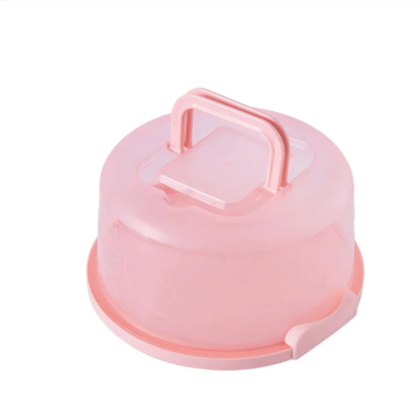 Transparent Round Fresh-Keeping Storage Box | Portable PP Food Storage Container Qme Pink