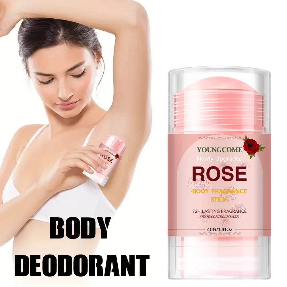 YOUNGCOME Rose Deodorant Stick – 72-Hour Freshness for Women Deodorant Stick Qst