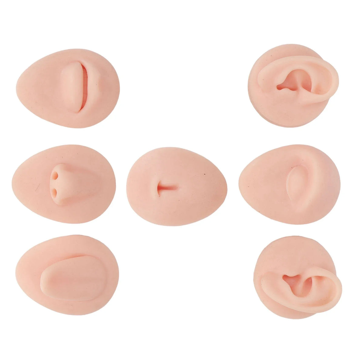 Silicone Face & Body Practice Model – Eye Ear Nose Mouth Set Silicone Practice Model Qme