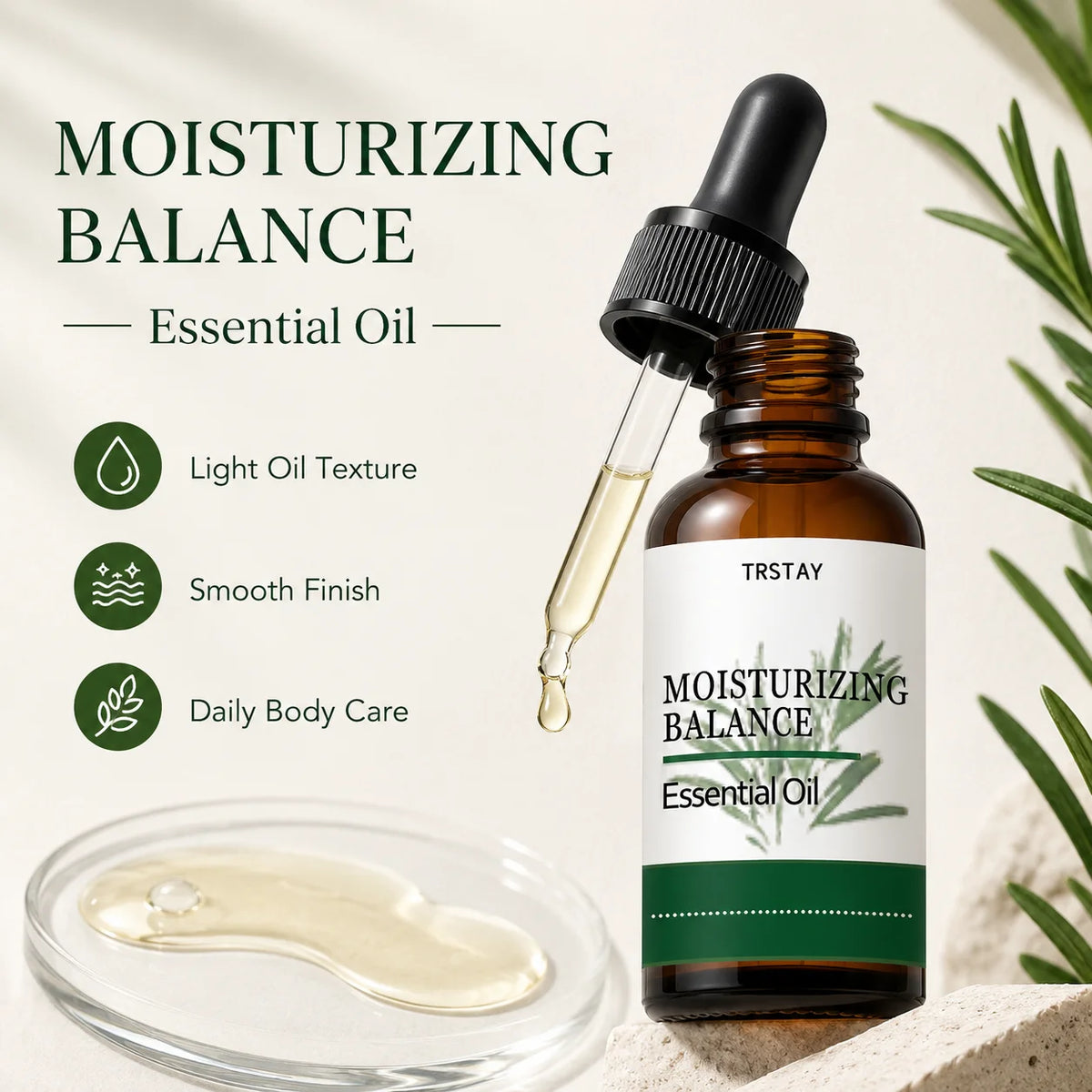 TRSTAY Hydrating Essential Oil – All Skin Types, Wet & Dry Hydrating Face Oil Qst