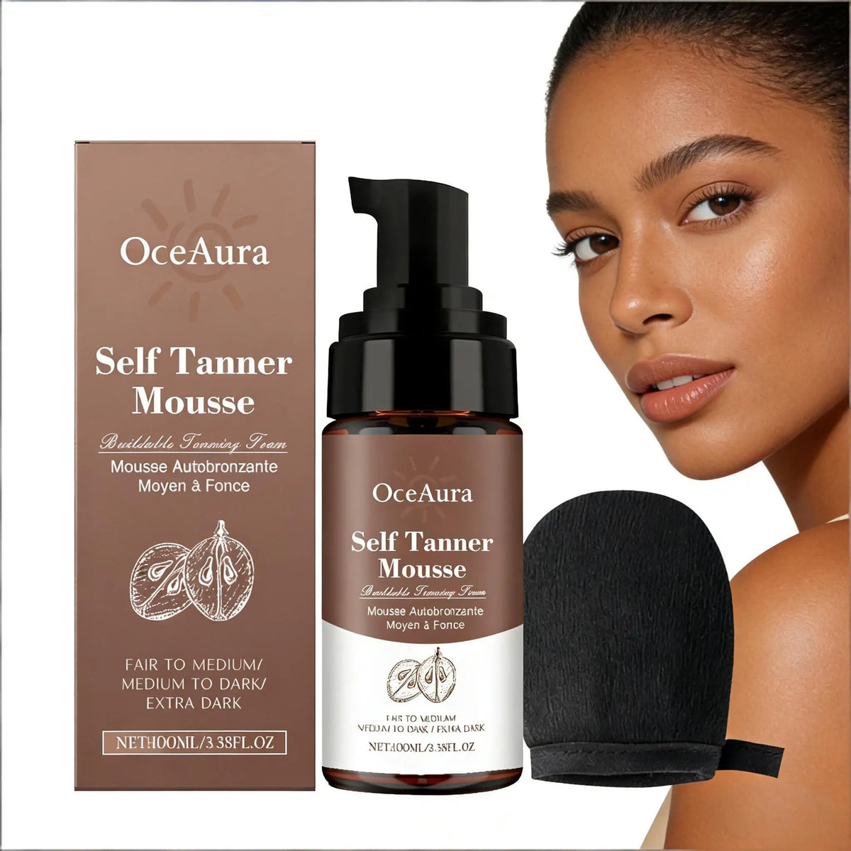Organic Sunless Self Tanning Mousse – Face & Body Foam Sunless Tanning Mousse Qme