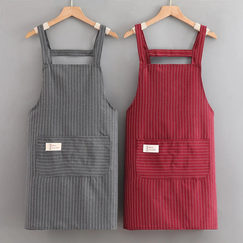 Oil-Proof Sleeveless Hanging Neck Kitchen Apron – Breathable Kitchen Apron Qst