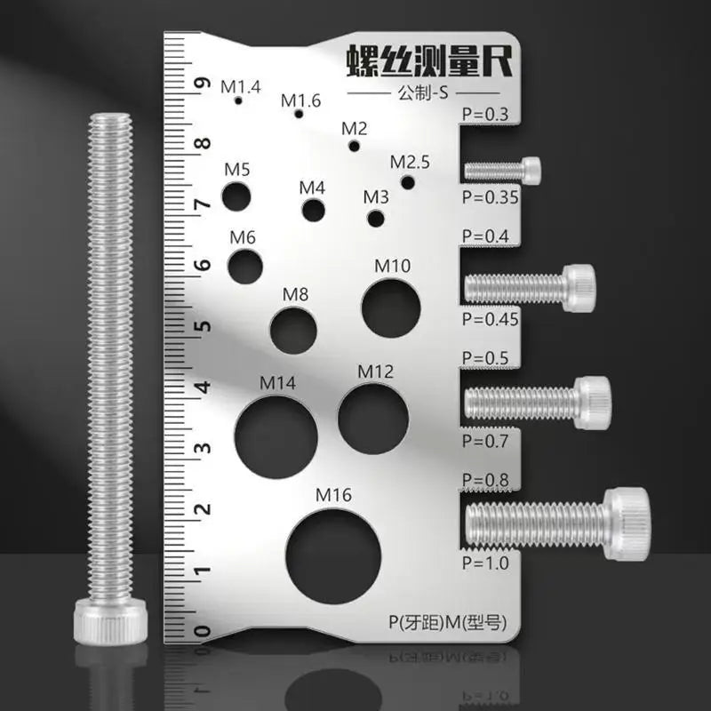 Stainless Steel Screw Thread Pitch Gauge | Metric Measurement Thread Pitch Gauge Qme