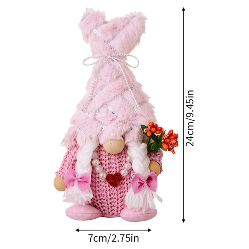 Gnome Ornament with Light | Valentine & Holiday Elf Decor Holiday Gnome Ornament Qme