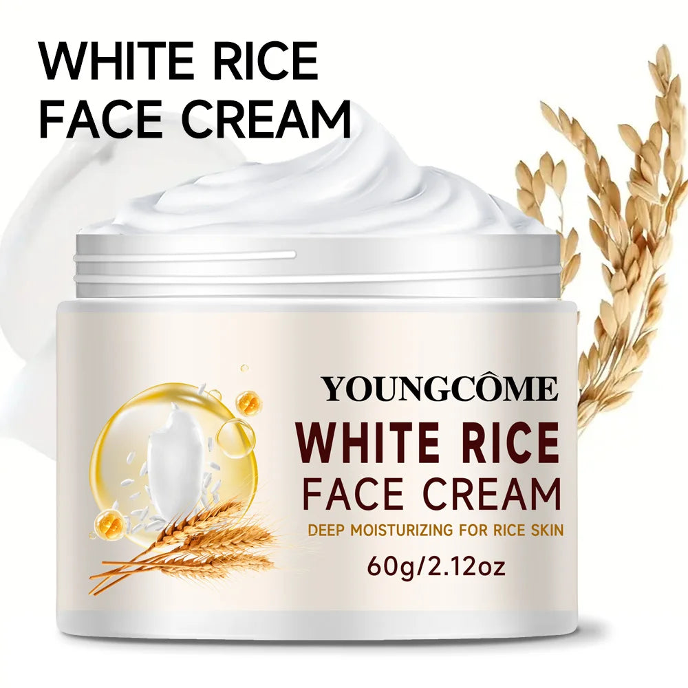 YOUNGCOME Rice Water Moisturizing Face Cream 30g/60g Facial Moisturizer Qst