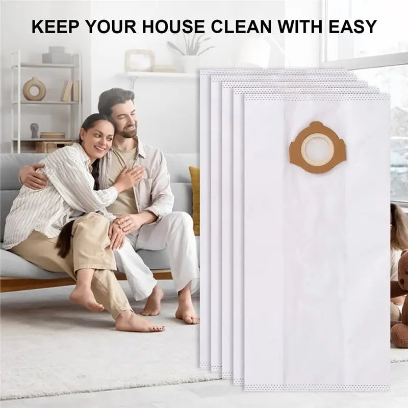 Fleece Dust Bags for 0960-20 & 0970-20 Vacuums – 5pk + Holder Vacuum Dust Bags Qst