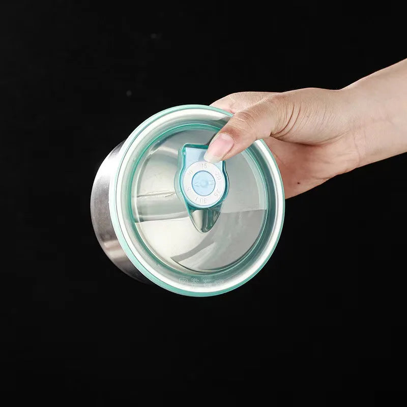 Round Stainless Steel Leak-Proof Lunch Box | Food Container Stainless Lunch Box Qme silver