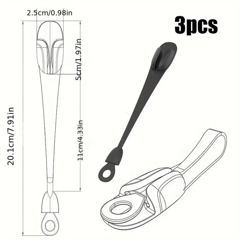 Sleek Adhesive Cable Clips – Tangle-Free Organizer 3pcs Cable Organizer Clips Qme