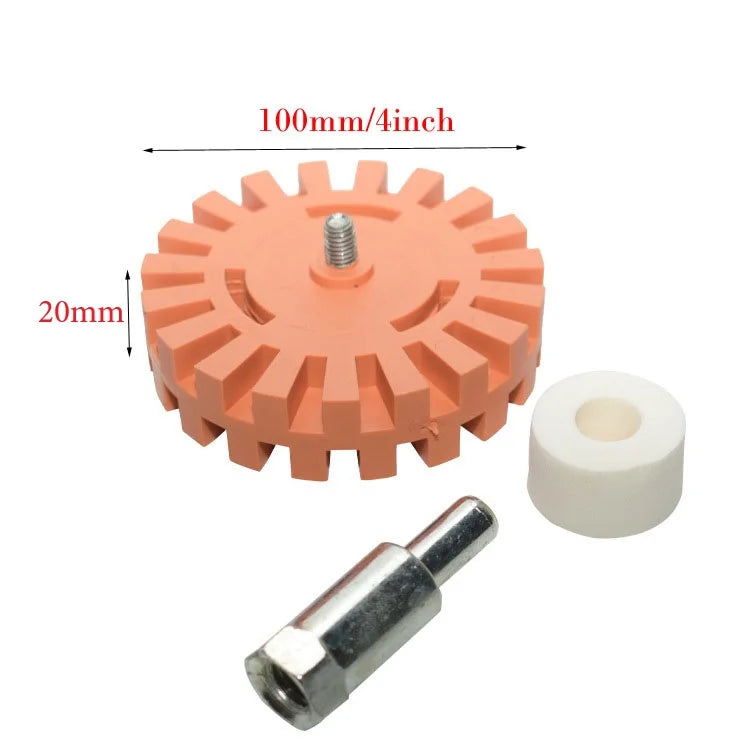 Rubber Eraser Wheel – Car Sticker, Decal & Vinyl Remover Tool Adhesive Remover Wheel Qme 100x20mm