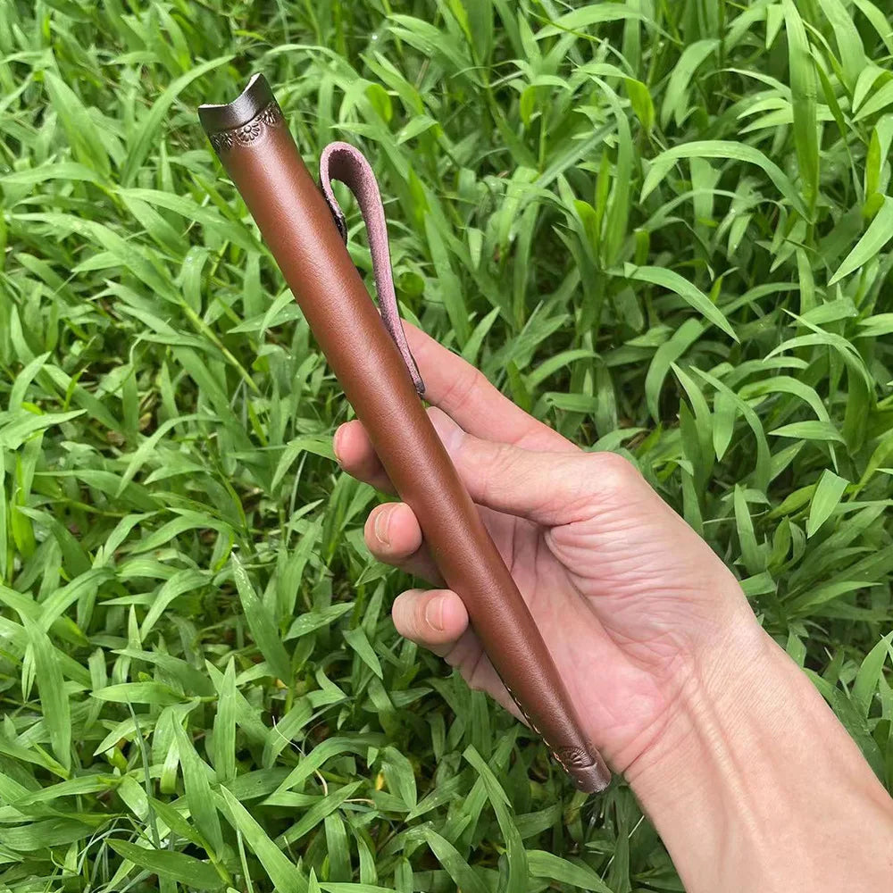 22cm Embossed Leather Knife Scabbard – Hunting & Camping Sheath Leather Knife Sheath Qst
