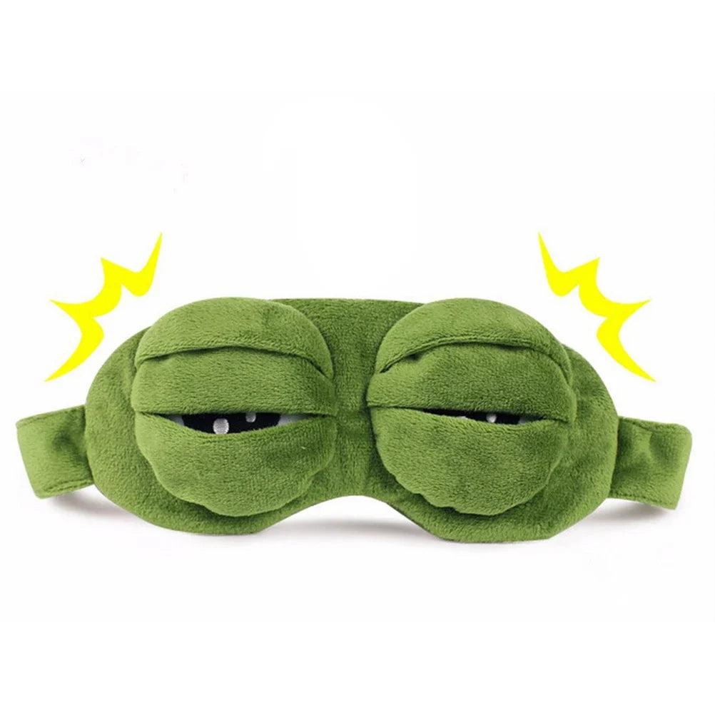 3D Frog Sleep Mask – Soft Cotton Travel Eye Mask, Unisex Novelty Sleep Mask Qme