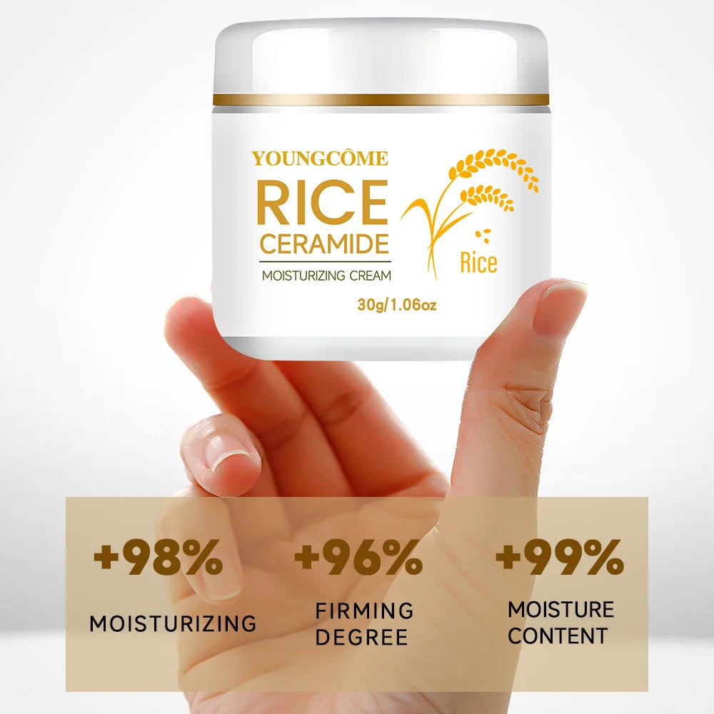 YOUNGCOME White Rice Brightening Face Cream 30/60g Face Moisturizing Cream Qst