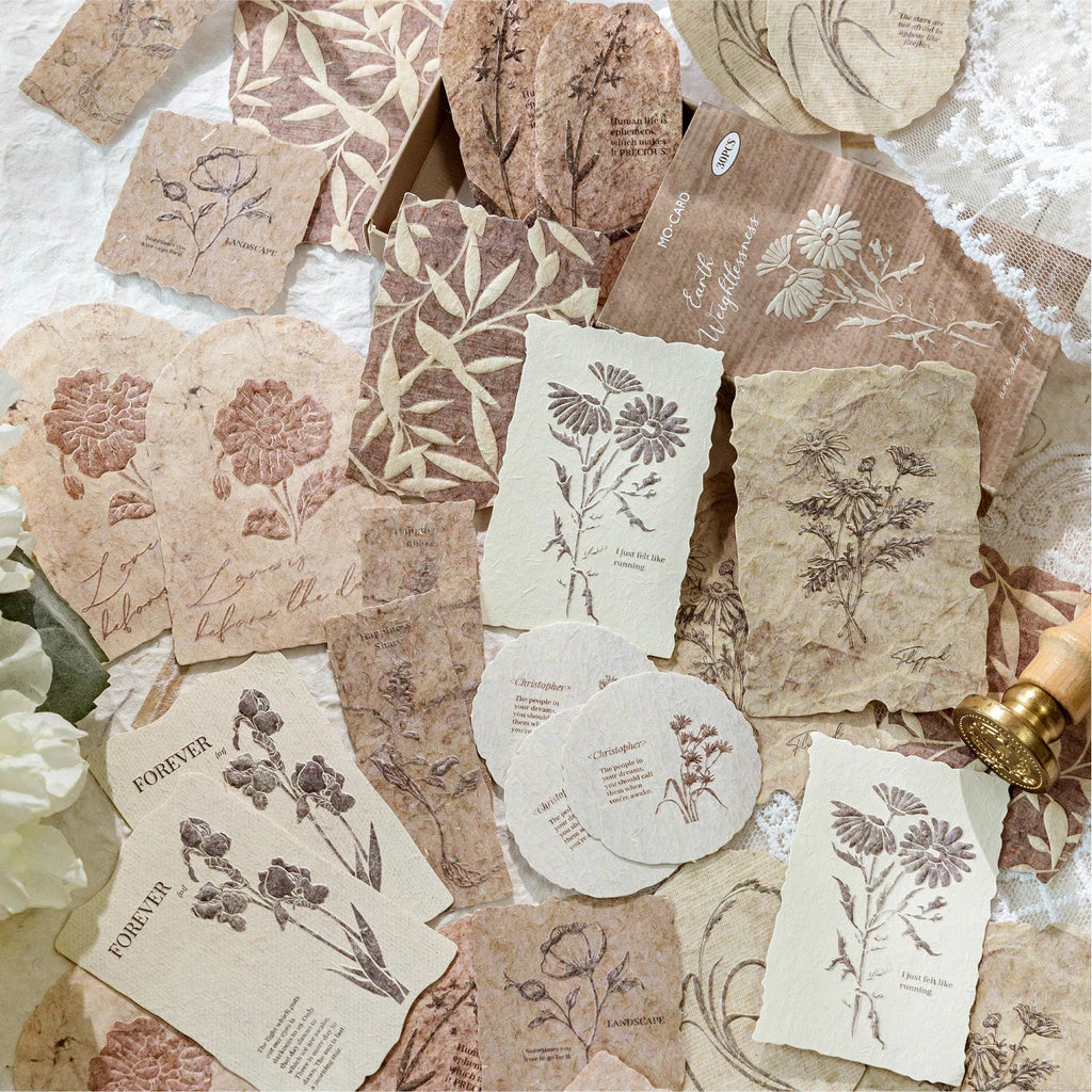 30 Sheets Embossed Matchbox Scrapbooking Stickers | DIY Planner Scrapbooking Stickers Qme