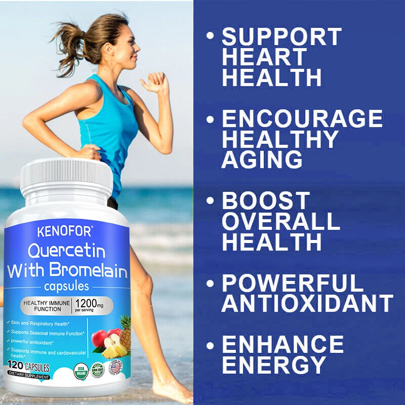 Quercetin Bromelain Complex 1200mg – Immune & Wellness Caps Wellness Supplement Qst