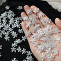 3D Resin Flower Nail Charms – White 5 Petal Flat Back | Qme Nail Art Charms Qme white 50pcs