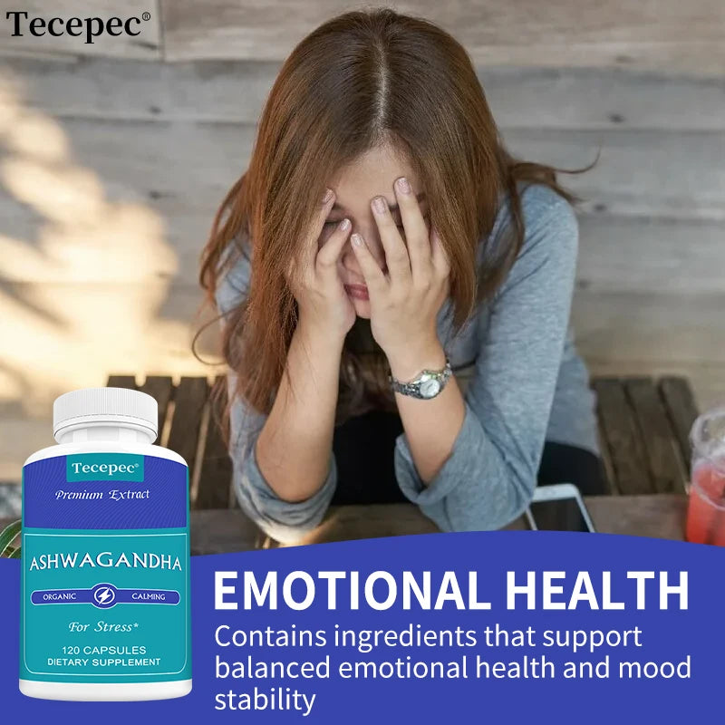 1000mg Organic Ashwagandha Capsules – Energy, Mood & Sleep Herbal Supplement Qst