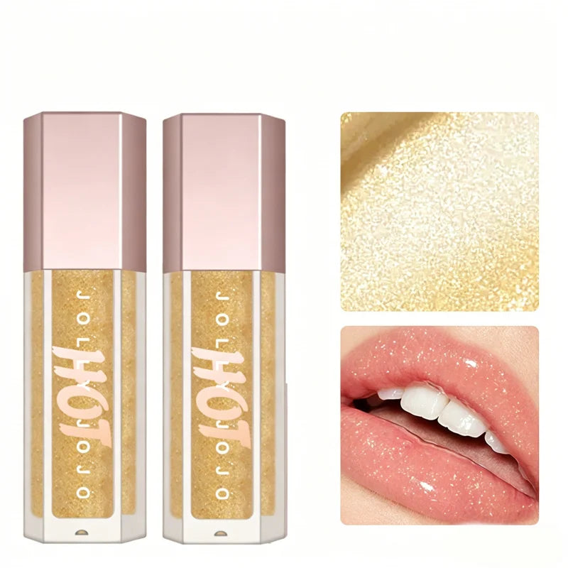 JOLLY JOJOT Transparent Lip Gloss Mirror Glaze Set 2PCS Lip Gloss Set Qst
