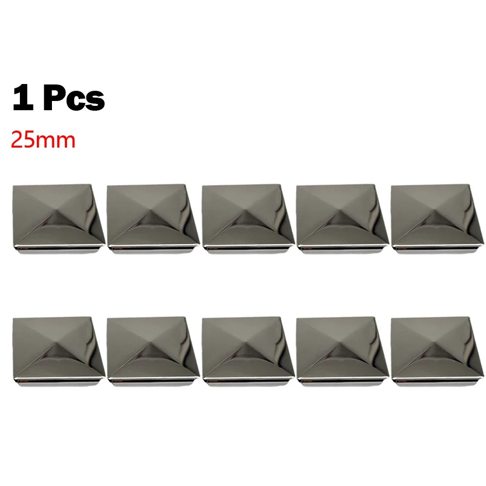 Stainless Steel Square Post Caps 16–100mm | 15 Colors Square Post Caps Qme 10pcs 25mm