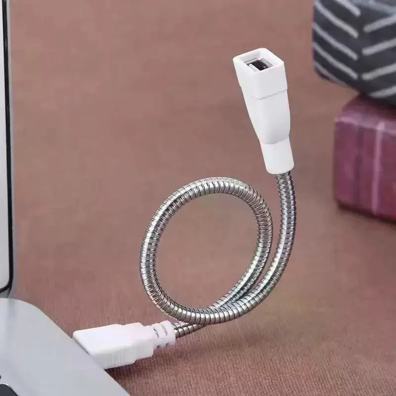Flexible Metal Hose USB Desk Lamp Power Extension Cable 20cm USB Extension Cable Qme Default Title