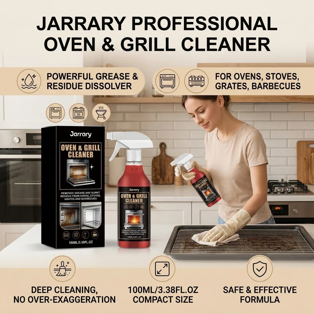 Oven & Grill Cleaning Spray – Fast-Acting Foaming Degreaser Kitchen Cleaning Spray Qme