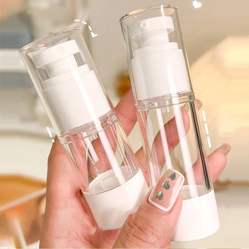 Clear Airless Pump Bottles Refillable Vacuum Travel Set Travel Pump Bottles Qme