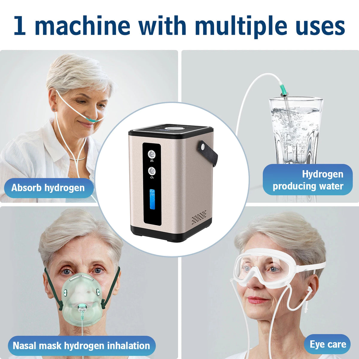 Hydrogen Inhalation Machine 450ml/min SPE PEM H2 Generator Hydrogen Wellness Machine Qst