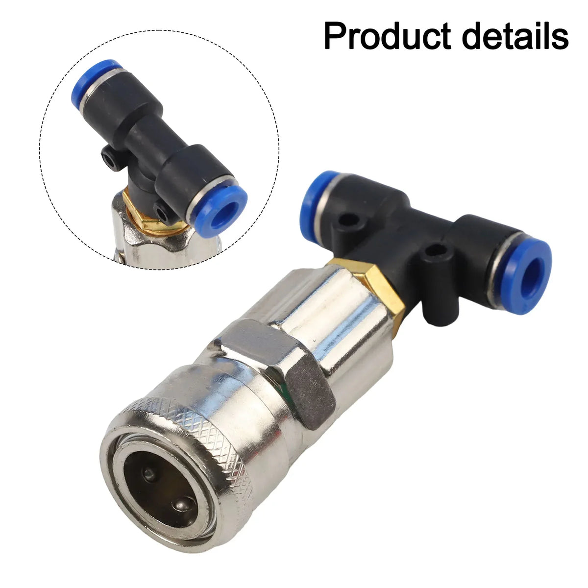 3-Way Pneumatic Tank Connector Fitting 1/4" Metal Joint Pneumatic Fitting Qme