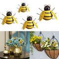 Bumble Bee Garden Sculptures – 4 Pc Outdoor Patio Yard Decor Garden Sculpture Set Qme As show One Size