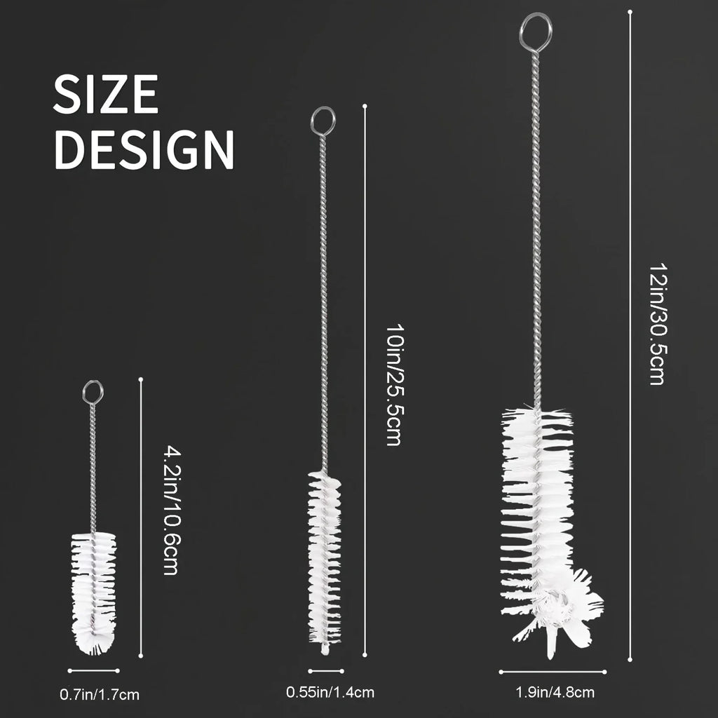 Multi-Purpose Cleaning Brush Set – Straws, Pipes & Decanters Cleaning Brush Set Qme