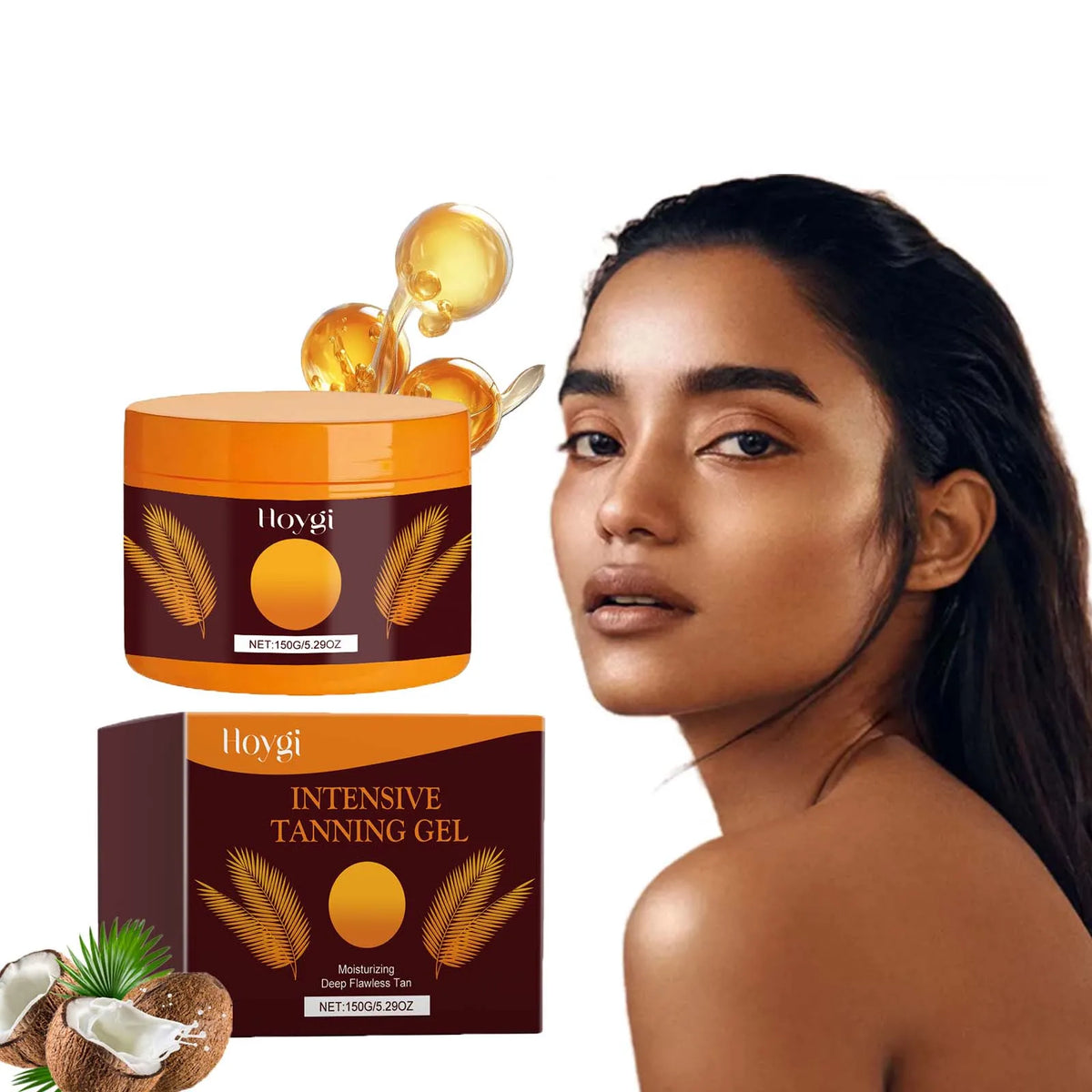 Sunless Tanning Gel – Self Tanner for Face & Body | Natural Bronzer Self Tanning Gel Qme