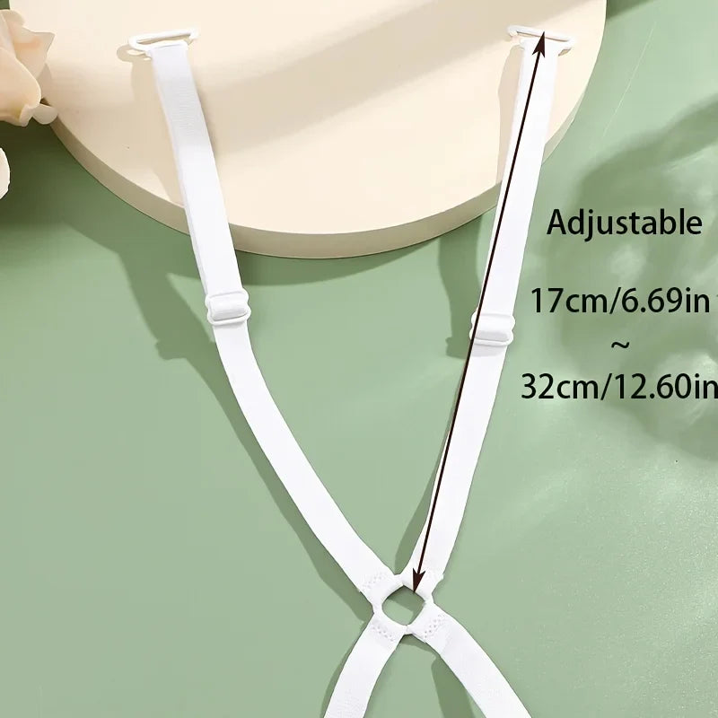 X Shape Cross Back Bra Straps – Adjustable Elastic Replacement Bra Strap Accessory Qme