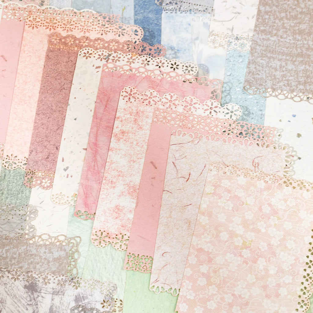 20-Sheet Lace Decorative Paper Book – Scrapbooking & Journaling Decorative Craft Paper Qme