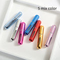 Mini Travel Perfume Bottle 5ml – Refillable Bottom-Fill Spray Perfume Travel Atomizer Qme 5 mix color Metal 5ml