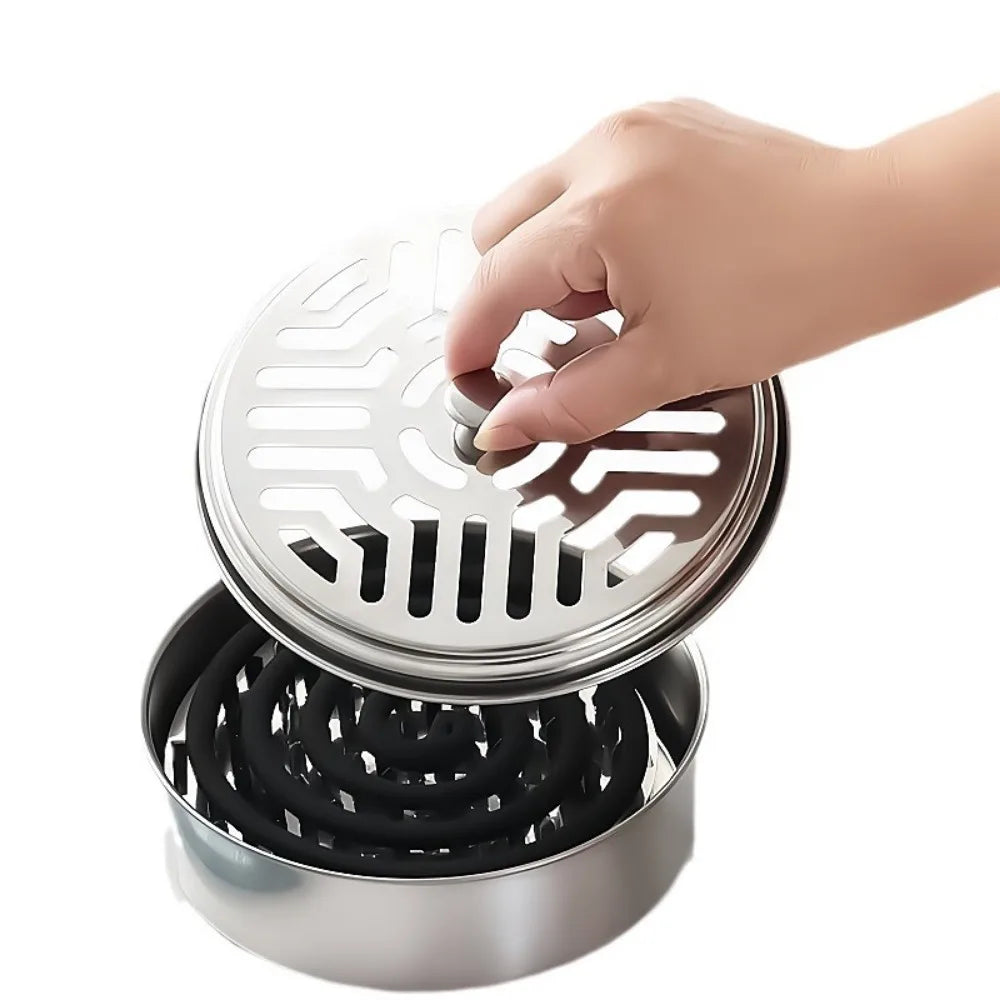Stainless Steel Incense Burner Box – Fireproof with Ash Tray Incense Burner Box Qme