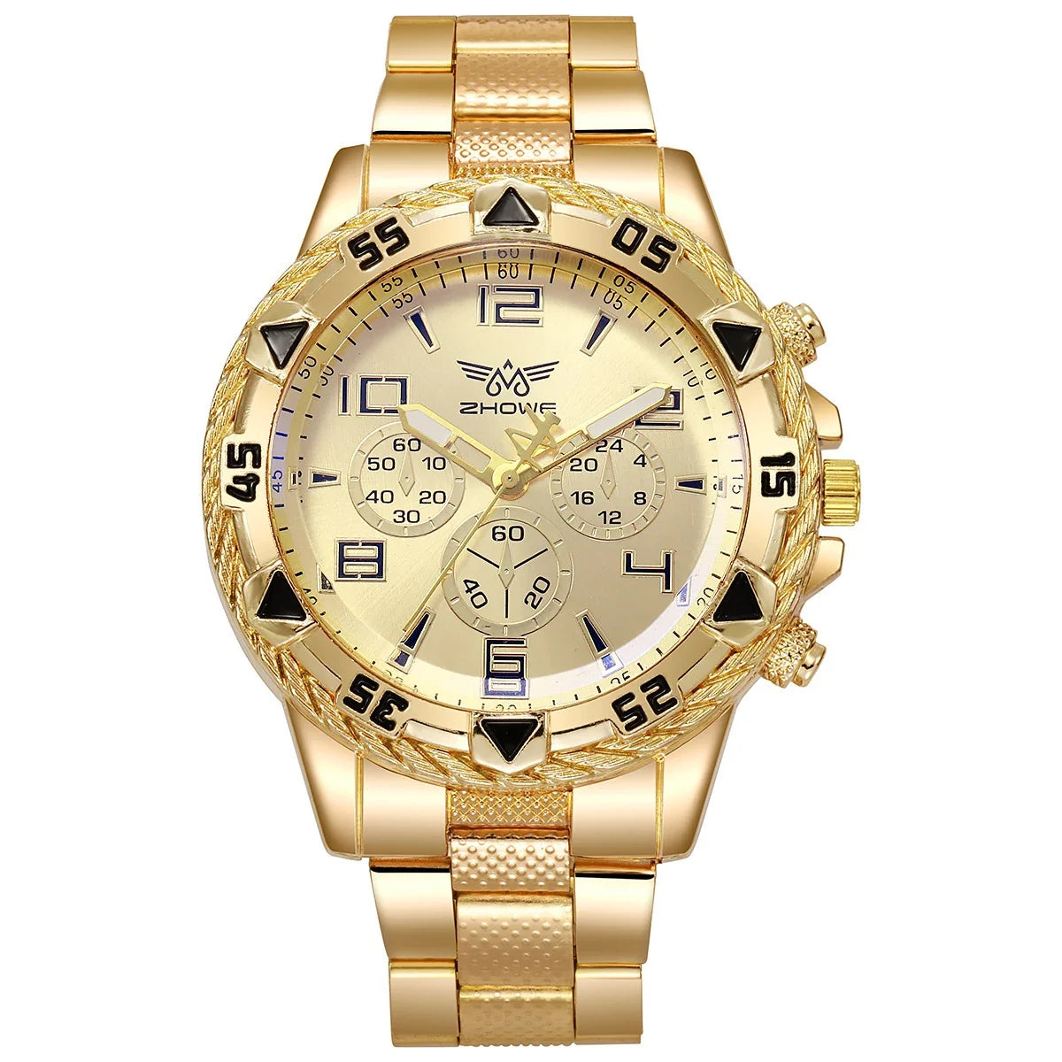 Men's Chronograph-Style Steel Band Casual Watch Men's Casual Watch Qme
