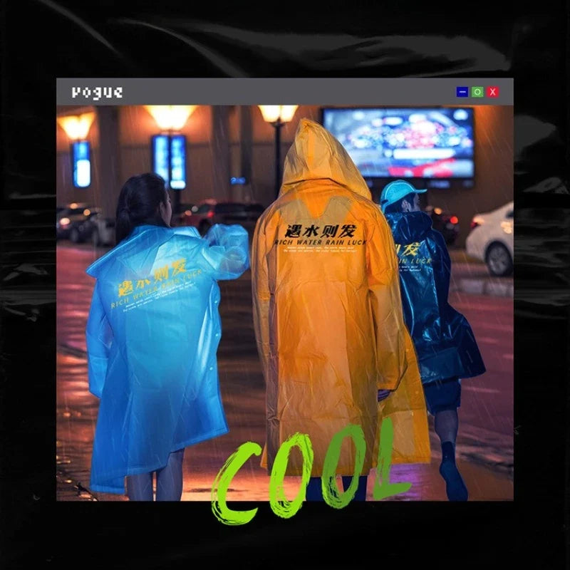 Waterproof Clear Transparent Poncho Raincoat – Adult Rain Jacket Waterproof Rain Poncho Qme