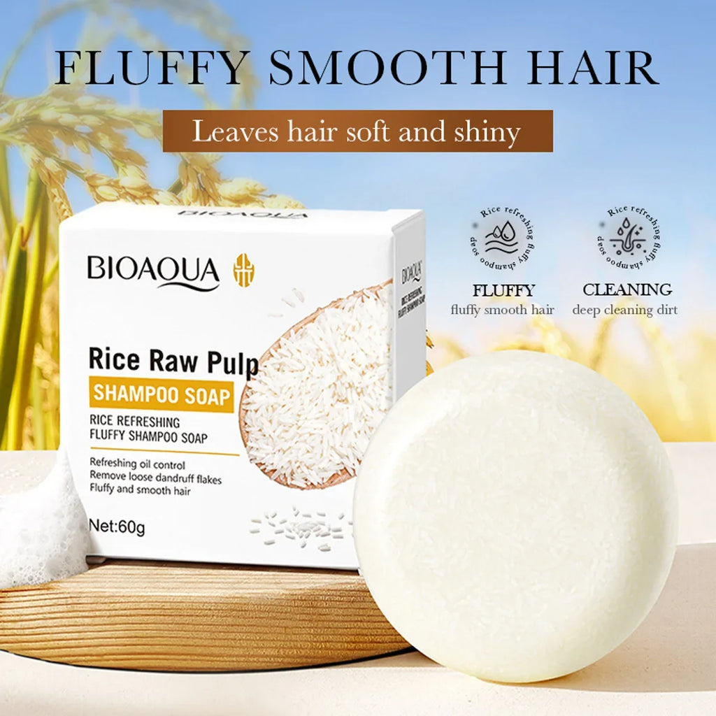Rice Puree Solid Shampoo Bar – Deep Cleansing & Nourishing Solid Shampoo Bar Qme