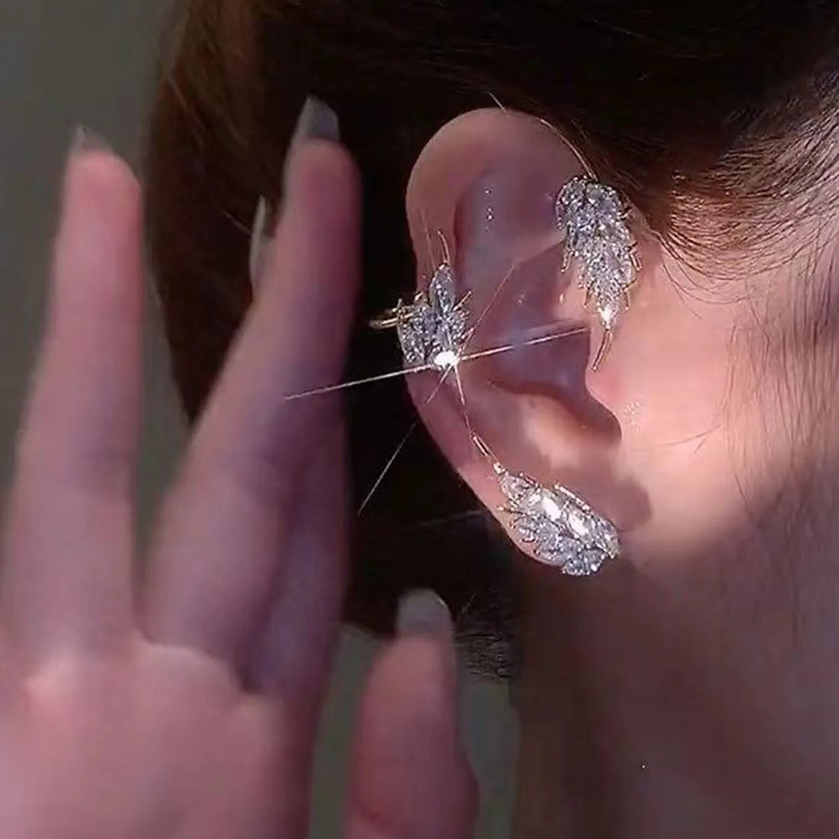 Luxury Irregular Leaf Clip-On Statement Earrings | Alloy Statement Earrings Qme