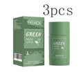 Green Tea Solid Mask Stick – Clay Mask for Pores & Hydration Clay Face Mask Qst 3pcs