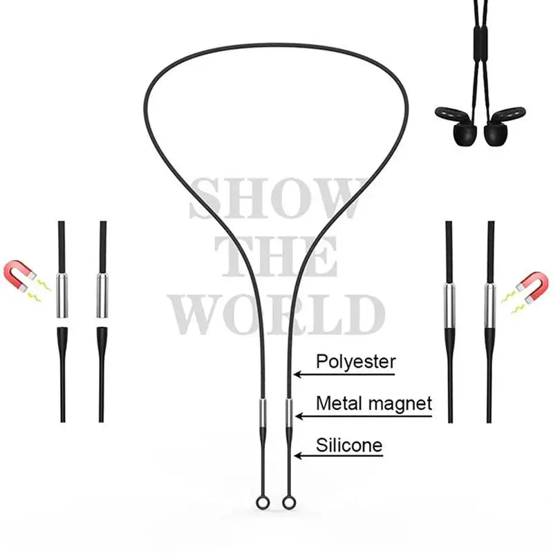 Magnetic Earplug Lanyard – BPA-Free Flexible Silicone Anti-Lost Earplug Lanyard Qme