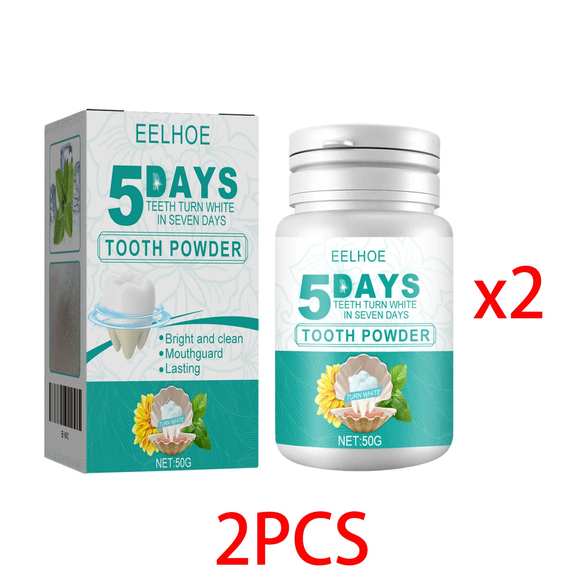 Teeth Brightening Powder – Stain Remover & Breath Freshener Teeth Whitening Powder Qst 2PCS