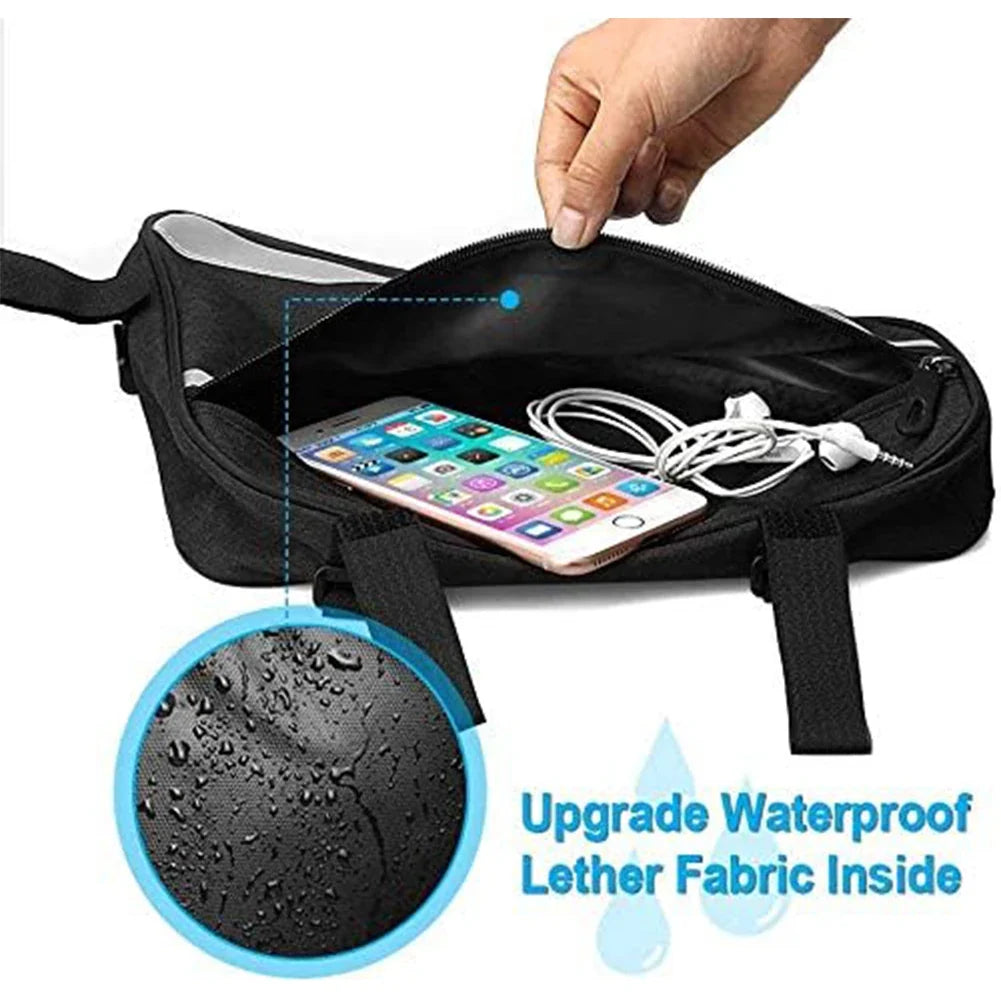 Bike Triangle Frame Bag – Waterproof Cycling Storage Pouch Bicycle Frame Bag Qme